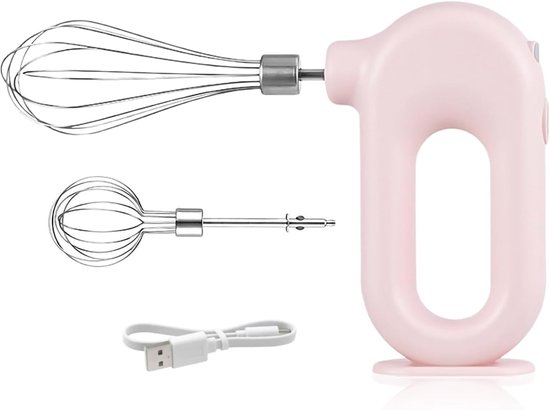 Draadloze Mixer - Eierklopper - Beslag Maken - 4 Snelheden - 1500mAh Batterij - Wit — afbeelding 4