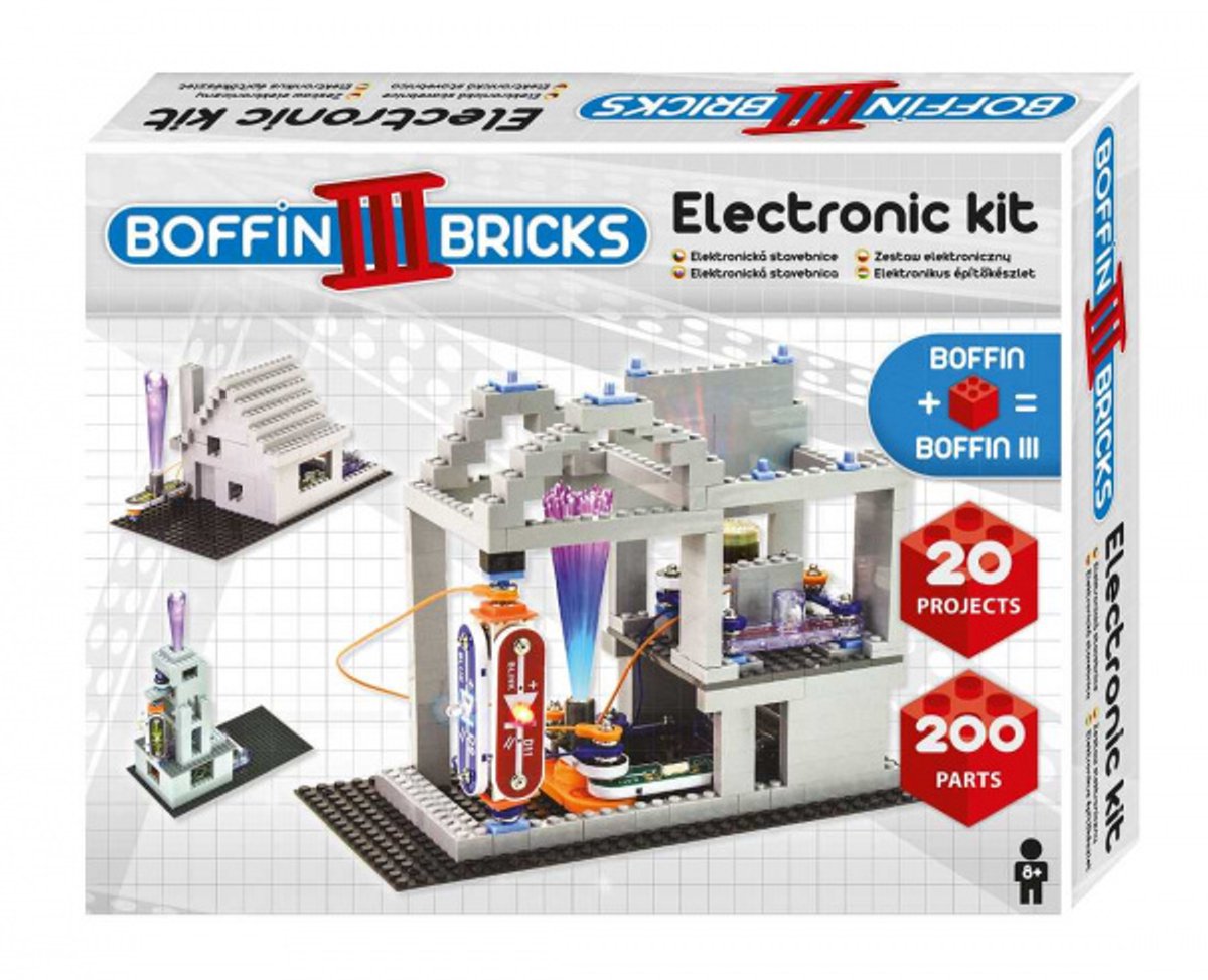BOFFIN iii bricks elektrokit - 20 elektronica projecten - 200 onderdelen - compatibel met lego - vanaf 8 jaar