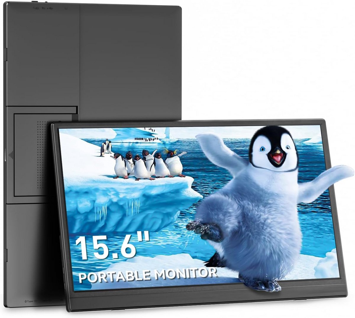 Draagbare Monitor - Extra Scherm - Mobiel Werken - Full HD Resolutie - 156 Inch - Zwart