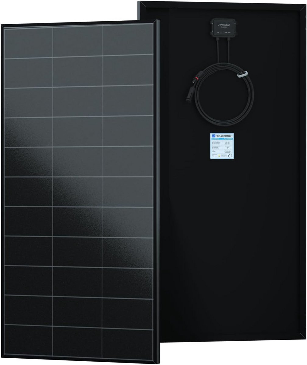 Zonnepaneel - Zonne-energie paneel - Energie opwekken - Hoge efficiëntie 25% - 120 Watt - Zwart