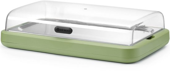HENDI Koelvitrine GN 1/1 - polypropyleen, rvs, koelelement - 59,3x38,9x14,7 cm - groen - buffet van Merkloos — afbeelding 3