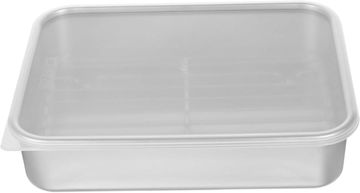 Knoedel Opslag - Voedselcontainer Koelkast - Keuken Organiseren - Goede Afdichting Deksel - 24x18.5cm - Zilver