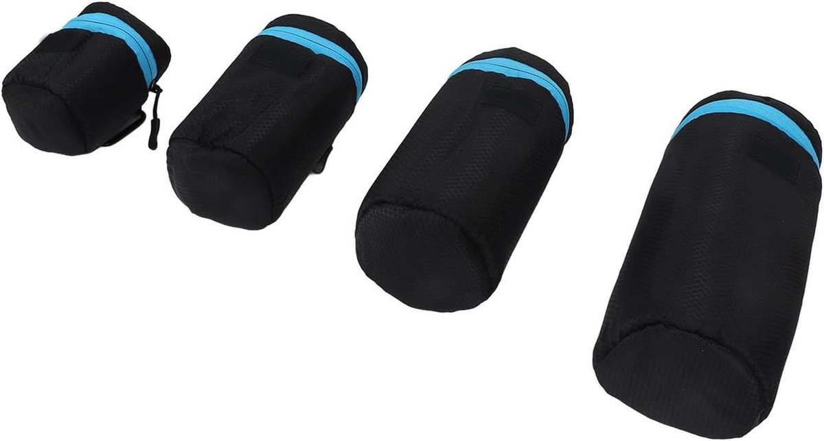 Lenstassen Set - Camera Beschermers - Reisfotografie Bescherming - Waterdicht Neopreen Materiaal - 4 stuks - Zwart