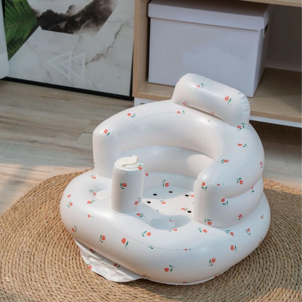 Opblaasbare Kinderstoel voor Baby's vanaf 3 Maanden - Draagbare Zitting en Leersstoel - tulp