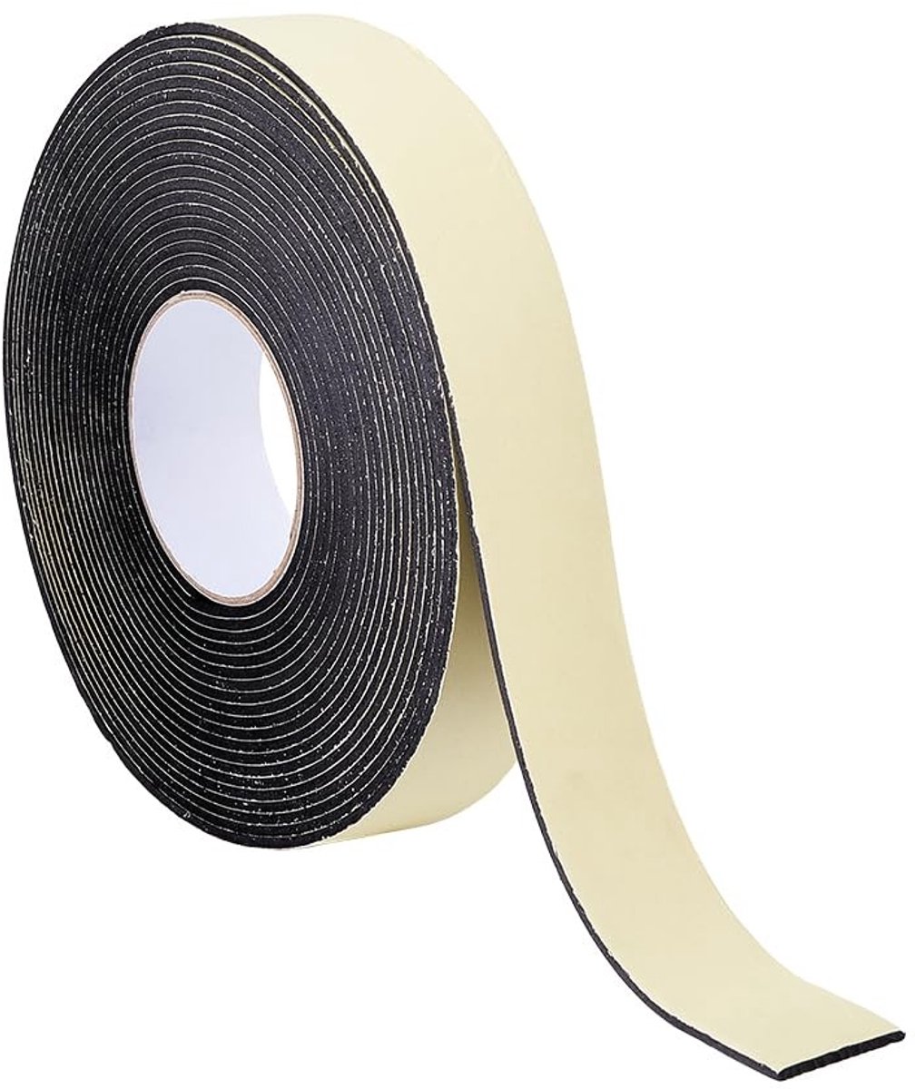 Dailygoods- Schuimtape 10 m - Extra brede 40 mm zelfklevende weerstrip - Afdichtstrip voor deur/raam - Geluidsisolatie - Flexibel EVA-schuim - Bescherming tegen stoten