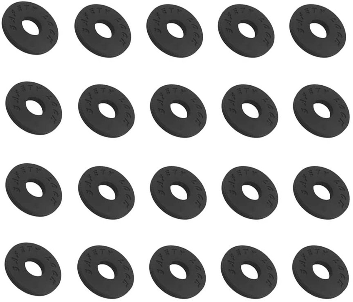 Dailygoods- Gitaarbandvergrendeling 20 stuks - Antislip Riemknoppen - Rubber/Siliconen - Beschermende Sloten - Geschikt voor Gitaar/Bas/Ukelele - Buitendiameter 1,02 inch - Riemslot