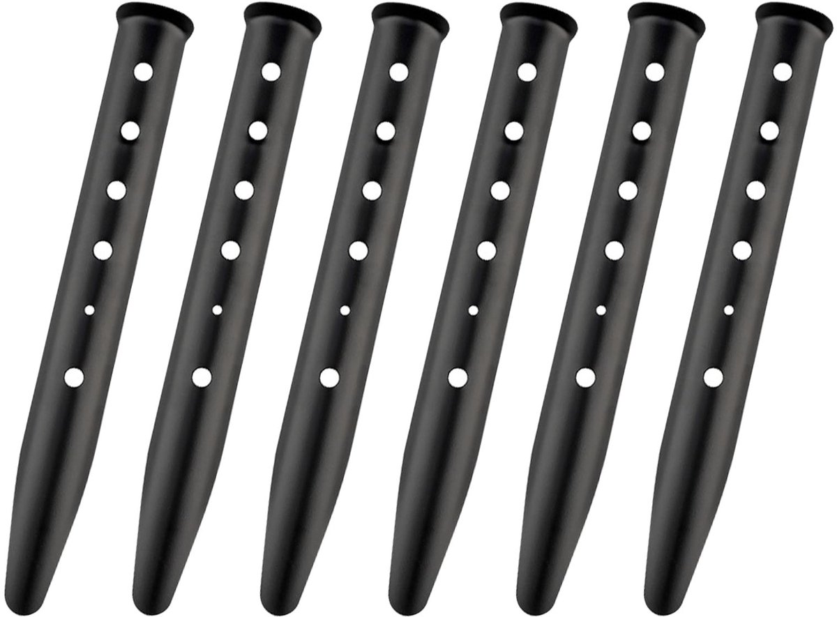 Dailygoods- Zandharingen 31 cm - 6 Stuks - Aluminiumlegering - Robuust/licht - U-vormige Haringen - Optimale Grip/Stabiliteit - Tentharing