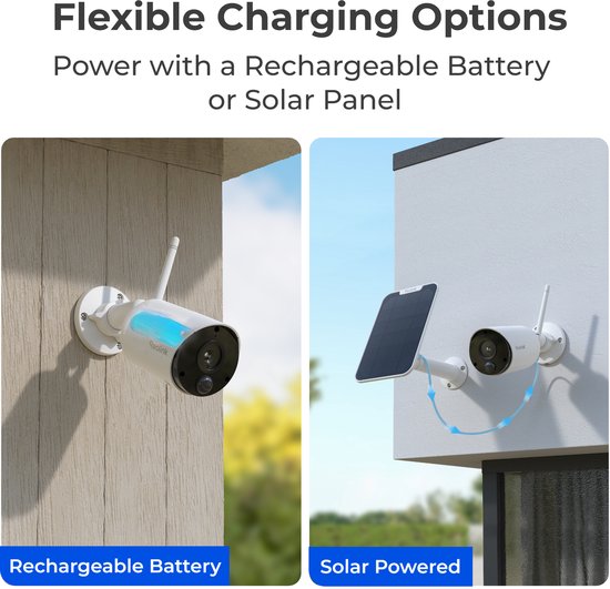 Reolink 5MP Wifi-batterijcamera Voor Buiten - Slimme Detectie - Geen Maandelijkse Kosten - Argus Series B320 + Zonnepaneel van Reolink — afbeelding 4
