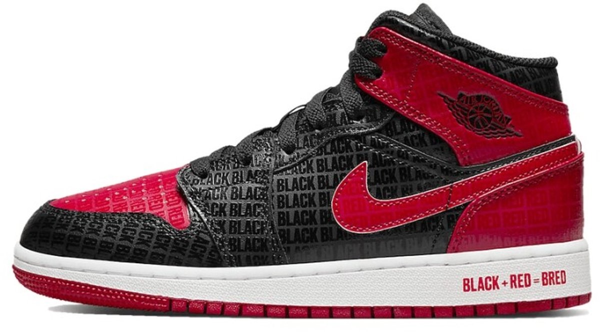 Air Jordan 1 Mid Bred Text (GS) - Maat 37.5