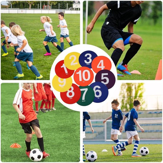 Sportoefenkegels - Trainingsschijven - Sporttraining Verbeteren - Antislip Ontwerp - 23 cm Diameter - Felgekleurd — afbeelding 2