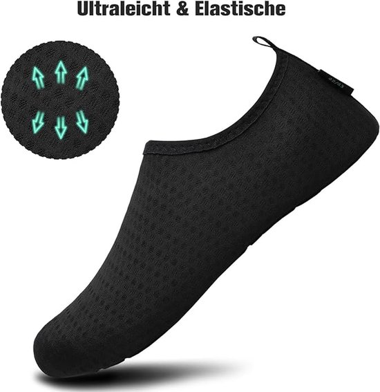 Unisex waterschoenen – Zwem-, watersport- & strandschoenen – Sneldrogend – Schoenen voor surfen & duiken – Lichtgewicht – Neopreen materiaal – Maat: EU 38-39