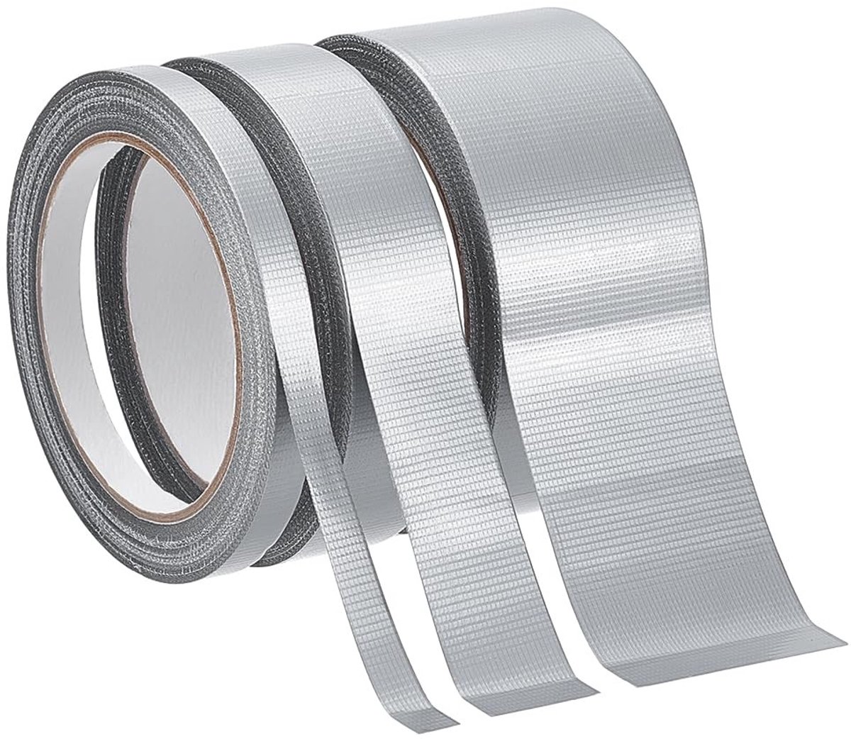 Dailygoods- Boekbindtape 5 Rollen - 3 Soorten Lichtgrijs - 10/25/50 mm Breed - Polyethyleen - 20 m/Rol - Voor Boekrestauratie - Reparatietape