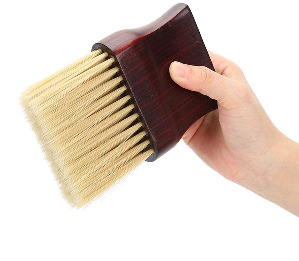 NTH products- Nekborstel Professioneel - Haarborstel voor Gezichtshaar - Ergonomisch Handvat - Zacht Vezelhaar - Lichtgewicht en Compact - Makkelijk Schoon te Maken