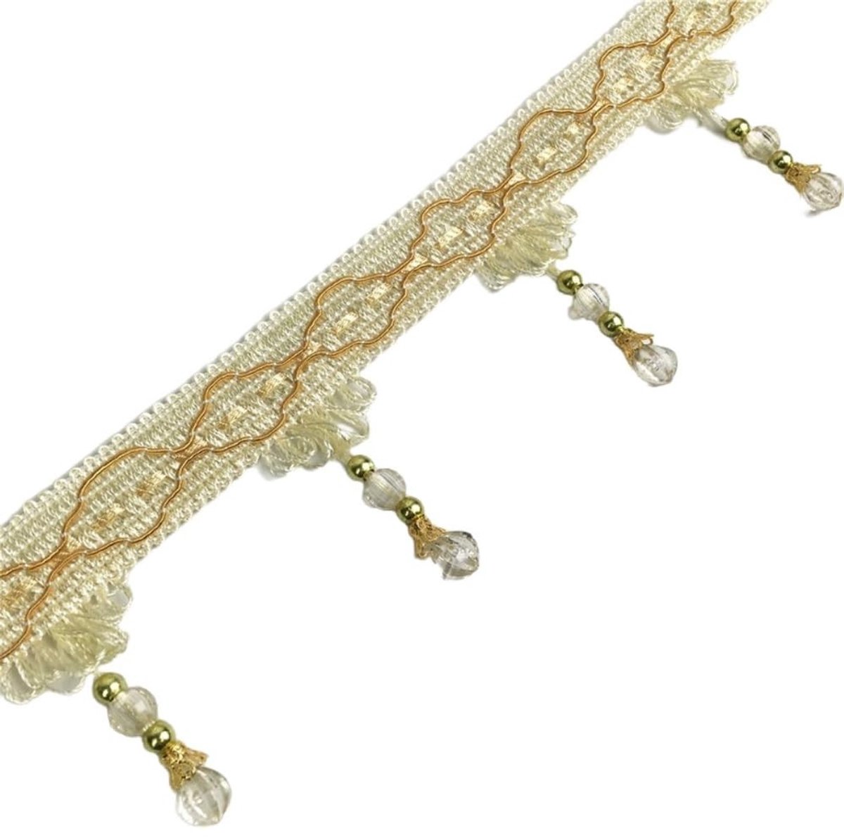 NTH products- Franjeboord 5 m - Kwastboord 7 cm breed - Kantband voor knutselen - Decoratieve rand - Trimrand - Polyester materiaal - Kantlint