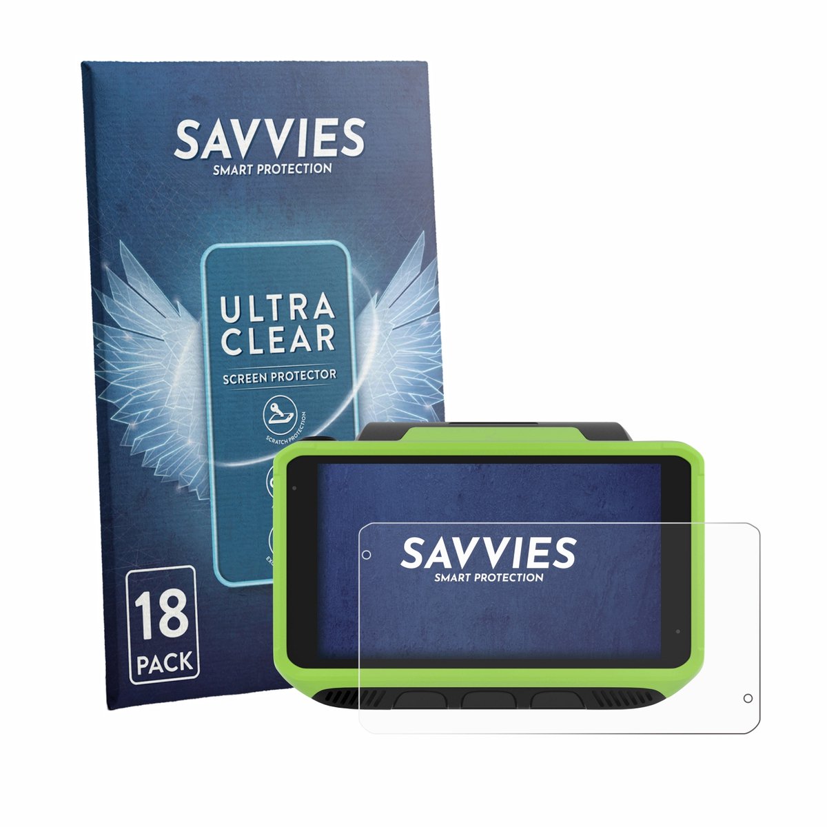 Savvies - Screenprotector voor Zebra WT6400 - Folie Beschermfolie transparant 18 Stuks