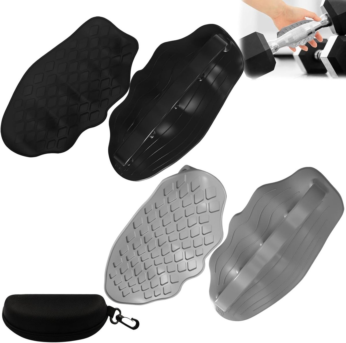 Anti-slip grip pads voor gewichtheffen - ergonomische siliconen handbeschermers, zachte gym handgrepen voor pull-ups en dumbbells, ideaal voor mannen en vrouwen
