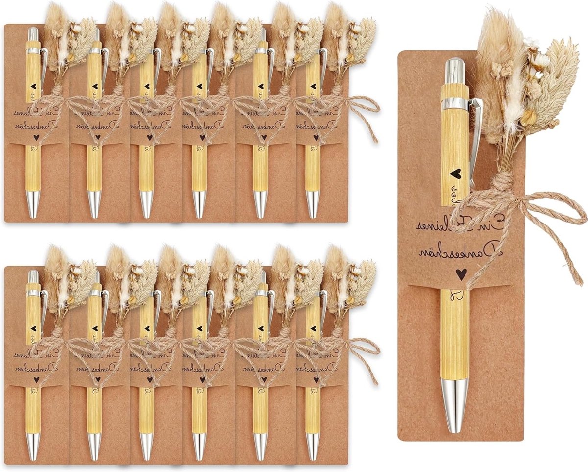 12 sets geluksbalpennen, ideaal als afscheidscadeau voor studenten, collega's en leraren, perfect voor bedankjes en speciale gelegenheden