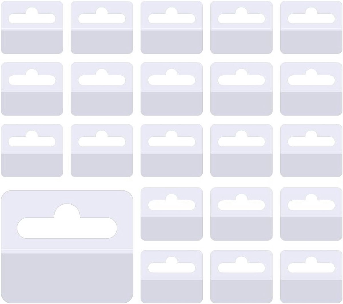 Plastic Hanglabels - 150 Stuks Duidelijke Plaklabels voor Winkel en Verkoop van Kleine Artikelen (40mm x 35mm)