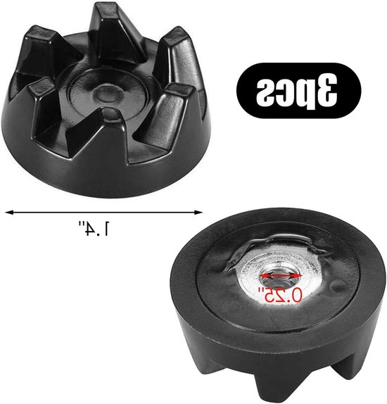 3 x Rubber Coupling met Sleutel voor Blender, Compatibel met KitchenAid Modellen KSB52 en KSB5, Duurzaam en Betrouwbaar Accessoire voor Keukenmachines van Merkloos — afbeelding 5