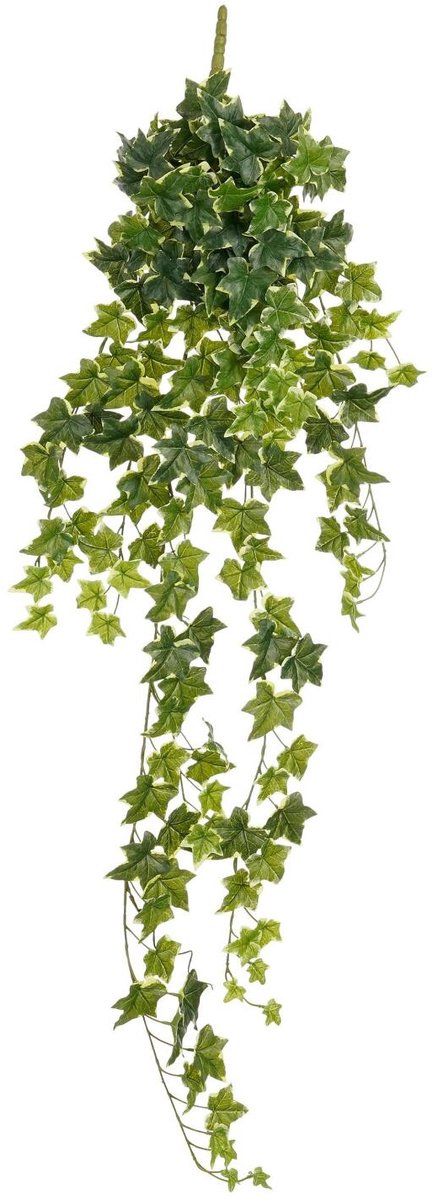 Mica Decorations Hedera klimop kunstplant - groen mix - hangplant - L25 x B25 x H134 cm - Kunstplanten/nepplanten Lichtgroen