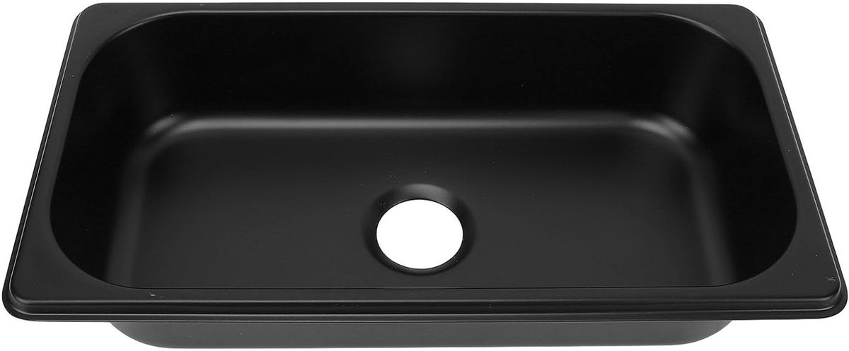 RVS spoelbak 325 x 176 x 65 mm, onderbouw spoelbak met 40 mm uitloop voor caravan en boot, geïntegreerde handwasbak
