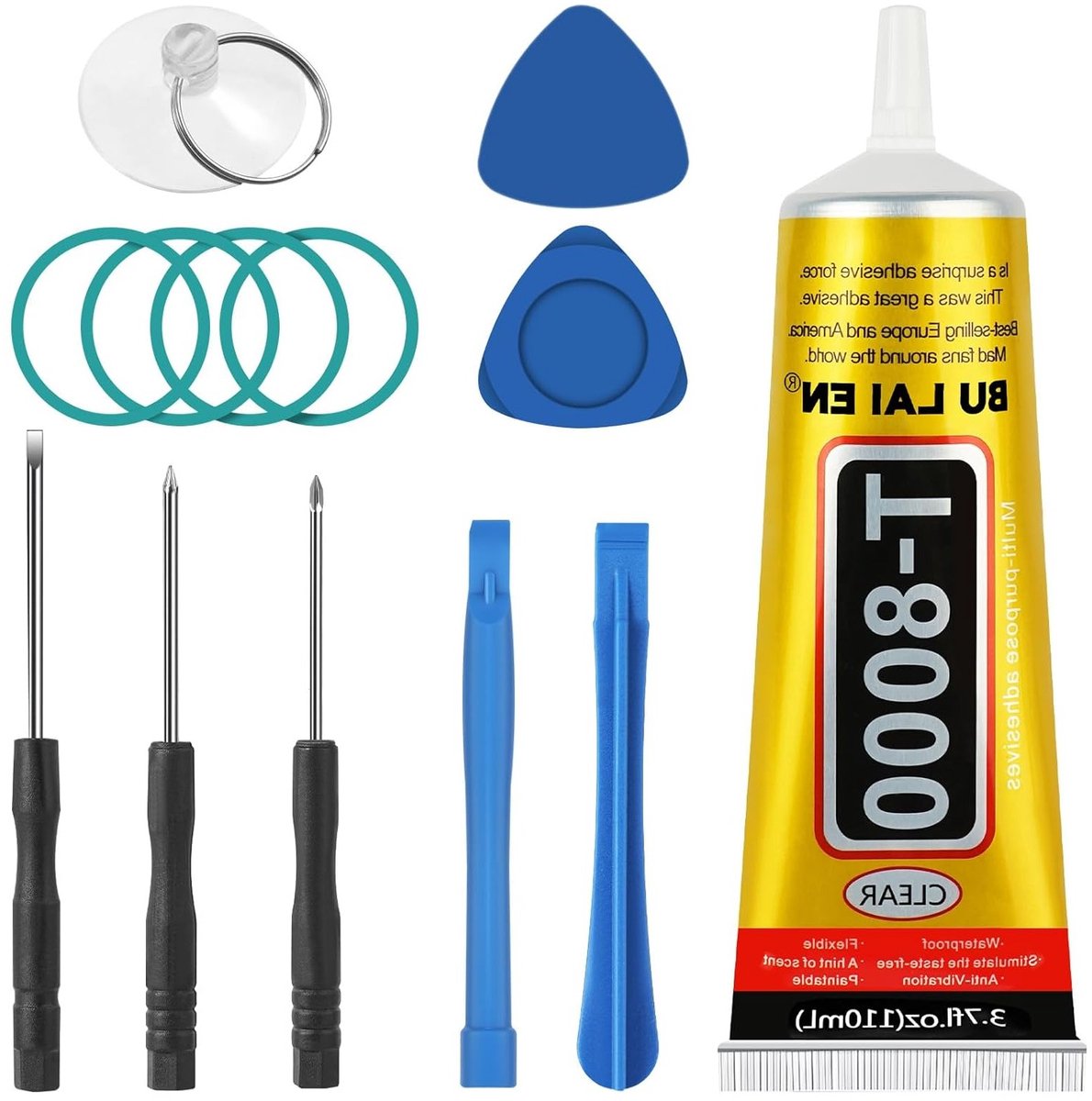 Repair Kit 110ml voor Smartphone Schermlijm - Geschikt voor Telefoons, Tablets, Laptops en Camera's - T8000 Schermaccessoires