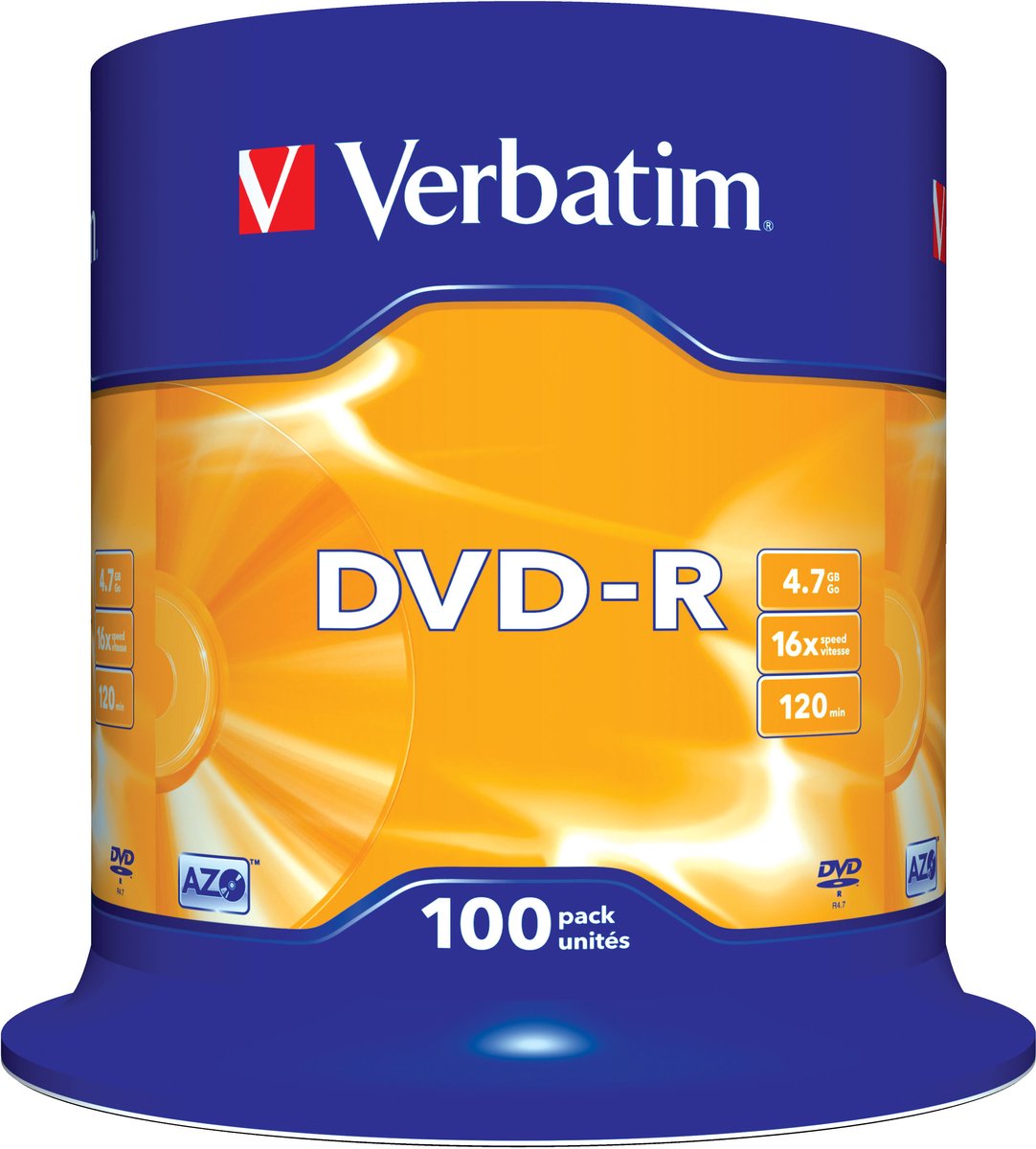 Image of Verbatim 43549 DVD-R disc 4.7 GB 100 stuk(s) Spindel