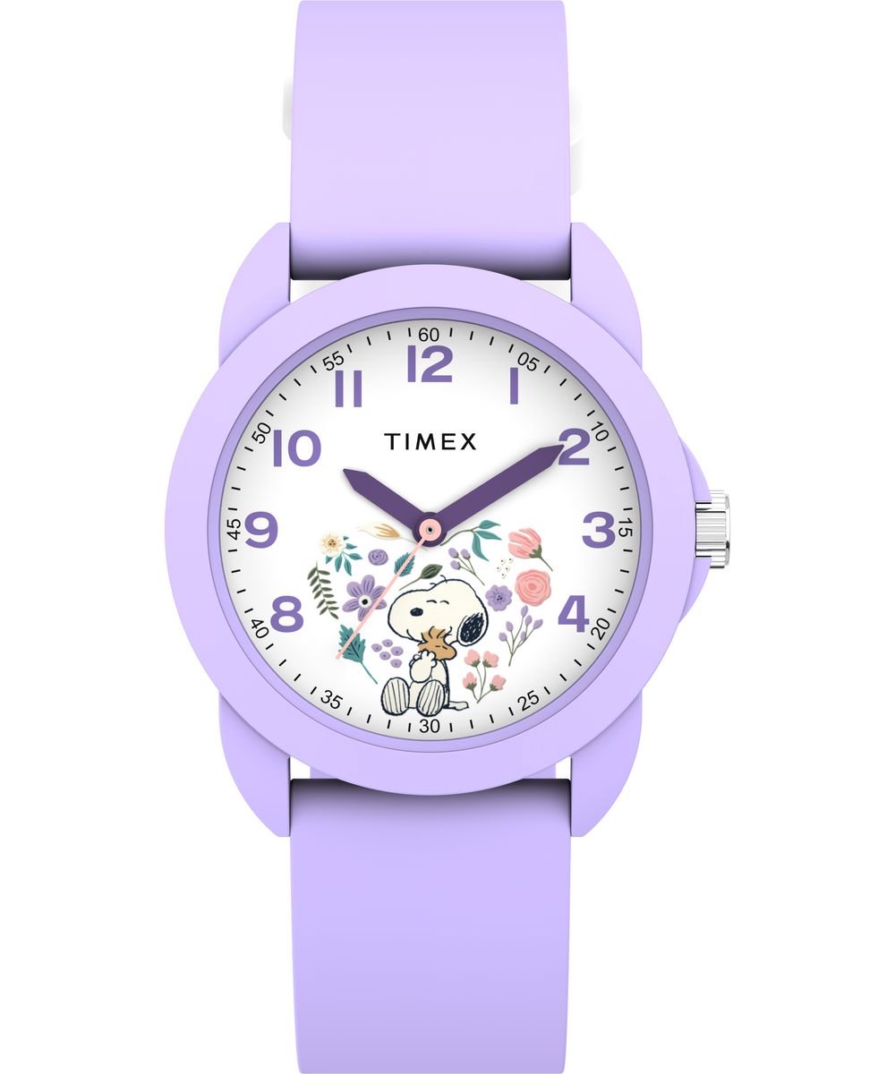 Timex Peanuts Time Teacher TW2Y51200 Horloge - Siliconen - Paars - Ø 30 mm