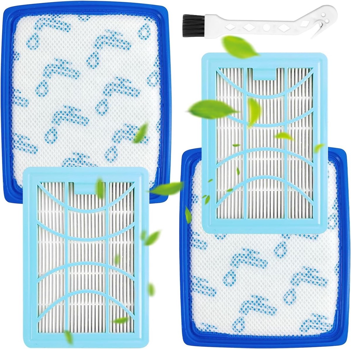 Set van 2 vervangfilters voor stofzuiger, geschikt voor 7000 Series PowerPro Expert, accessoires, stofzuigeronderdelen, HEPA-filter, blauw