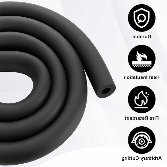 Isolatie voor leidingen, 1.8 m, Ø 16 mm/Ø 22 mm/Ø 32 mm, ideale bescherming voor verwarmingsleidingen, waterleidingen en fitnessapparatuur (dikte 9 mm) van Merkloos — afbeelding 4