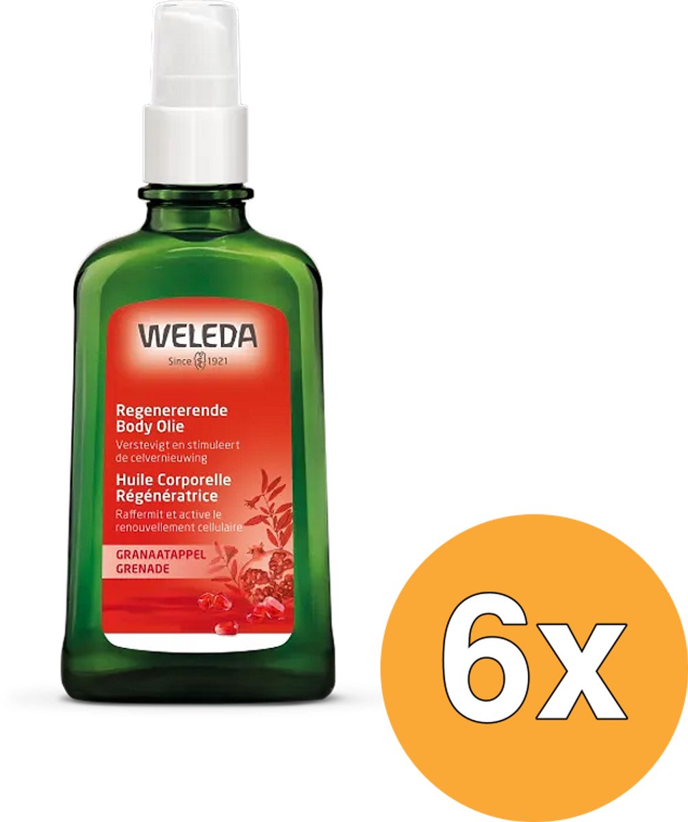 6x WELEDA Granaatappel Regenererende Body Olie (100 ml)