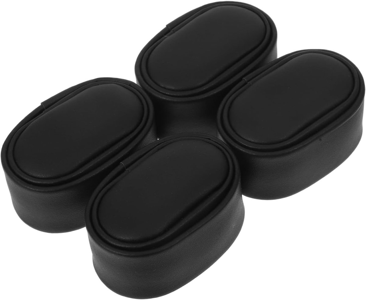 4 Stuks Kleine Kussen voor Horloges - Hartvormige Vervangkussens voor Horlogedozen en Winder - Zwart PU Kussen voor Mannen en Auto