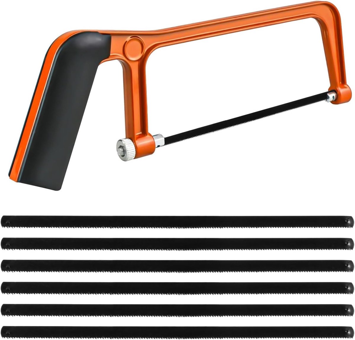 SnelShoppen - Mini Handzaag met 30 Verwisselbare Bladen | Handzaag voor Hout, Metaal, Plastic en Diverse Materialen | Aluminium Legering, Robuust en D
