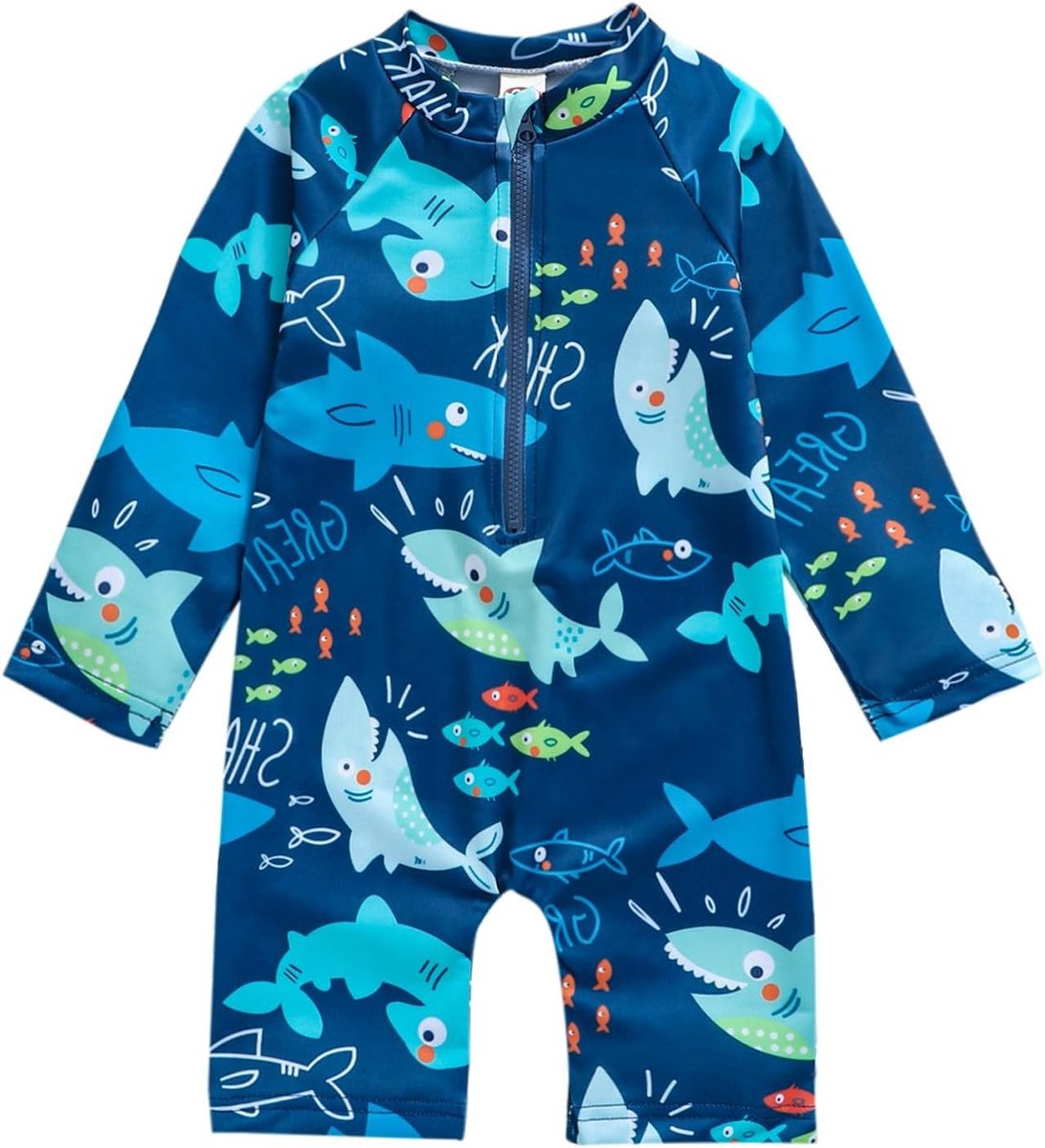 Eéndelige zwempak voor pasgeborenen met rits, zonbescherming en comfortabele strandoutfit voor baby's