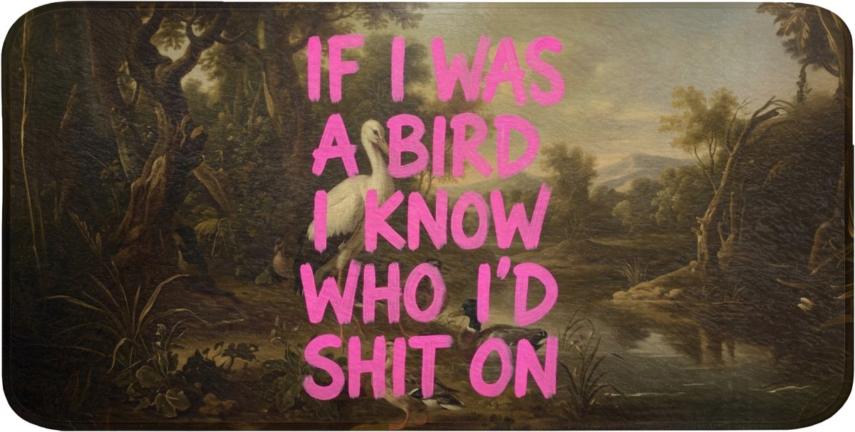Badmat 120x60 cm - Antislip - Klassiek - Humor - Roze - Badmatten voor badkamer - Badkamermat - Douchemat - Badkamer mat