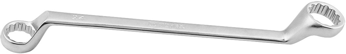 Topex - Ringsleutel - 24 x 27 mm - Chroom-Vanadiumstaal - Odgięty