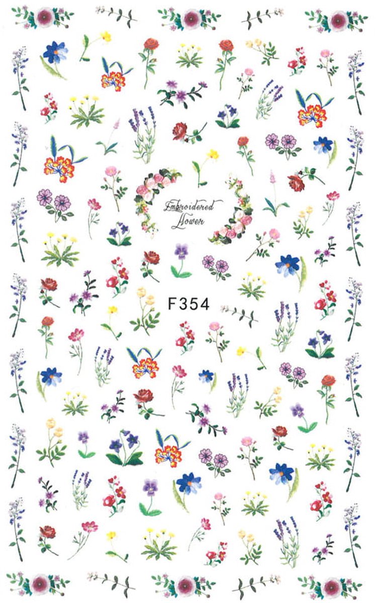 Allepaznokcie - Nagelstickers - Zelfklevende Bloemen - Dun - F354