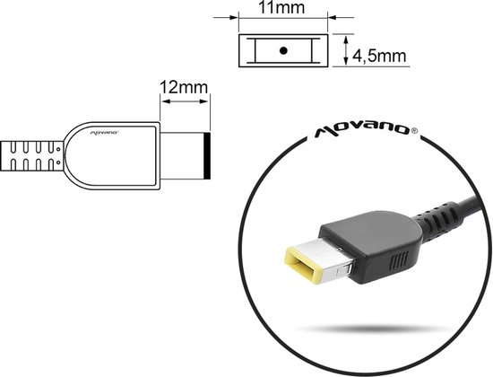 Movano Serie - Laptop Oplader - 135W - 20V 6.75A - 11.0x4.5mm — afbeelding 5