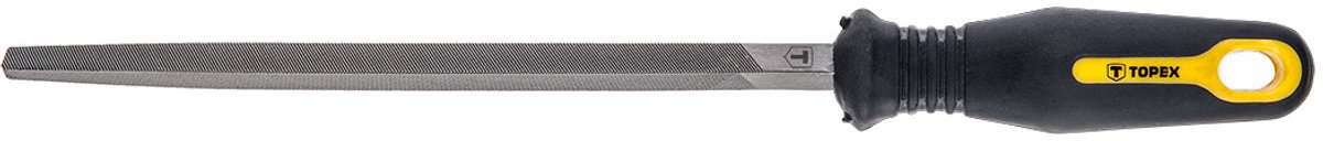 TOPEX - Driehoekige Metalen Vijl - 200mm - Antislip Ergonomische Handgreep