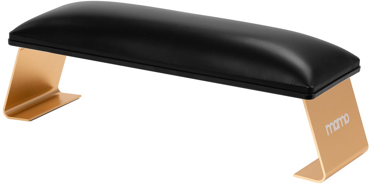 Momo 7-M Nagel Armsteun Ergonomisch – Manicure Handsteun – Nail Arm Rest – Zwart/Goud – Professioneel Salon