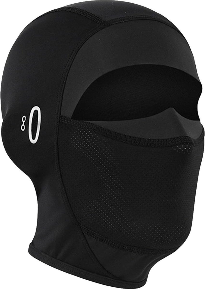 Zomer Balaclava van IJszijde met UV-bescherming en ademende koeling voor motorfiets, fietsen en buitensporten - Unisex Zwart