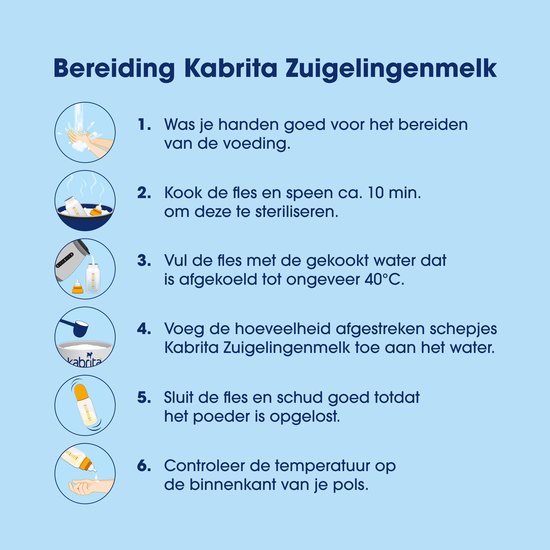 Kabrita 1 Zuigelingenmelk Multipack - Geitenmelk Flesvoeding vanaf 0 tot 6 maanden - 5x800g van Kabrita — afbeelding 5