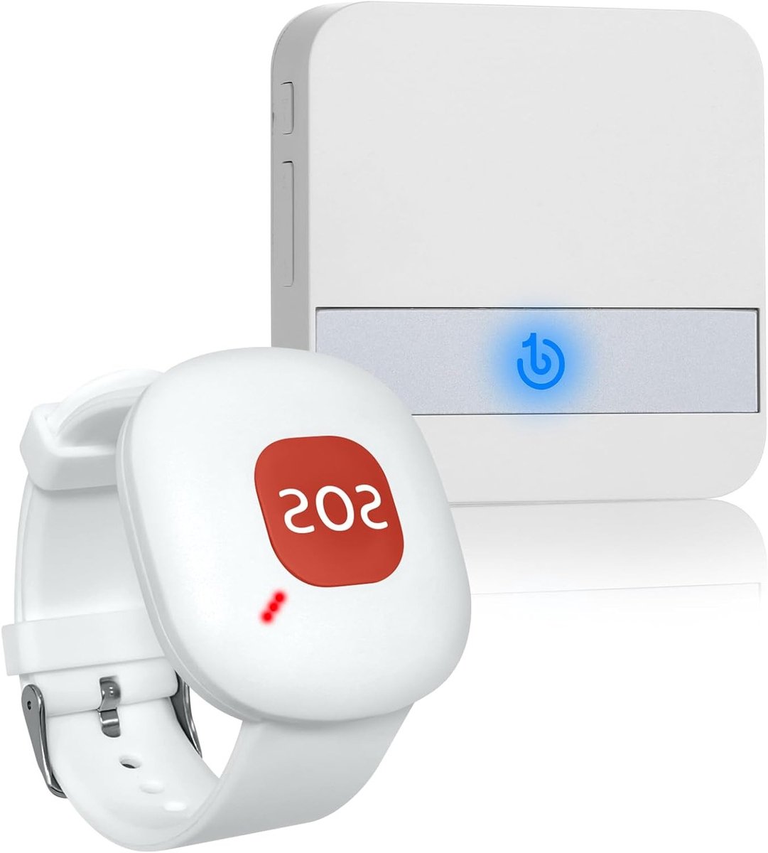 Draadloze noodoproepknop voor ouderen met armband - Veiligheidsalarm voor senioren en patiënten met beperkingen, eenvoudig te gebruiken en betrouwbaar