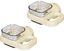 Vogelvoederbakjes, set van 2, Geschikt voor in de vogelkooi