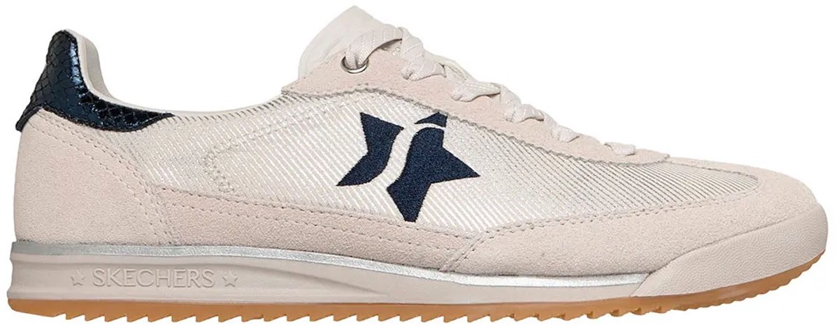 Off White Suede / Navy Trim