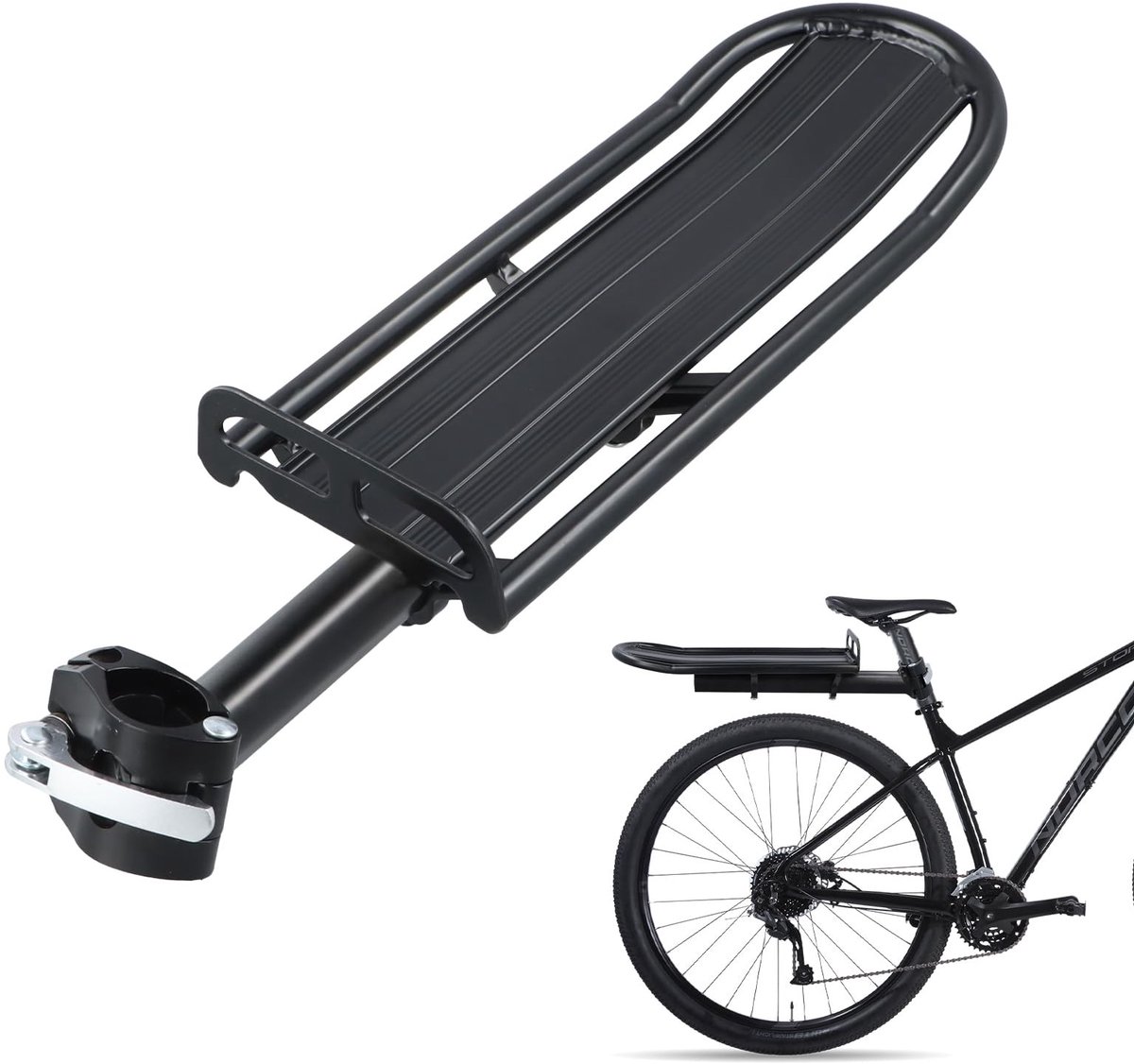 MTTProducts - Fietsendrager - Verstelbaar - Lichtgewicht Aluminium - Zwart - 8 kg Draagvermogen - Ideaal voor Fietstochten - Geschikt voor MTB
