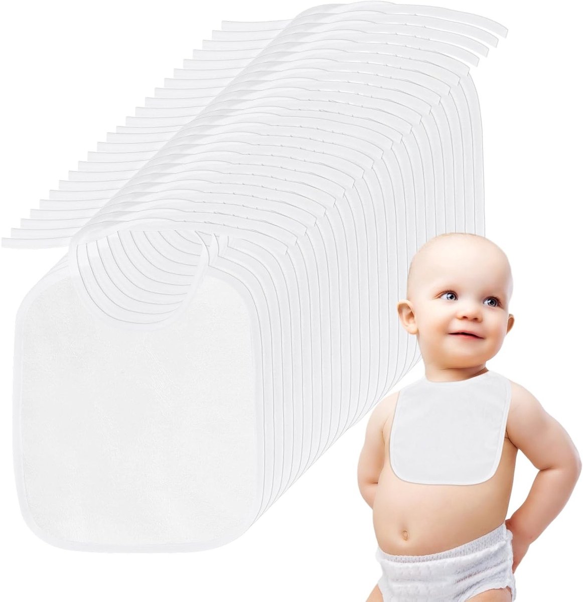 Verfschorten voor Baby's, 24 Stuks, Waterdicht en Katoenen Schorten voor Creatieve Activiteiten, Perfect als Cadeau voor Babyshowers en Feestjes