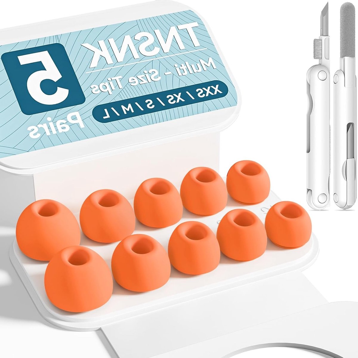 Vervangende Oordopjes voor AirPods Pro 3 Generatie met Reinigingskit en Organizer, Antislip Siliconen Tips, Comfortabel en Duurzaam - (XXS/XS/S/M/L)