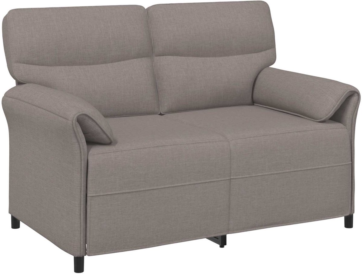 vidaXL 2-Zits - Sofa - 2-zits - Taupe - 138 - x - 83 - x - 95 - cm - Stof