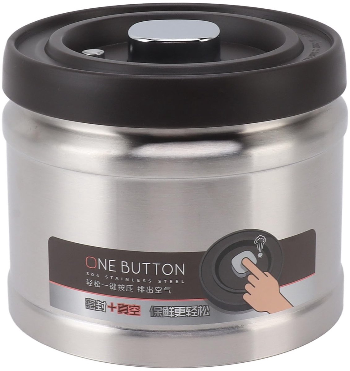 MTTProducts - Vacuum Storage Box - Luchtdichte Koffiehouder - 1100ml - Vacuüm Sealed Food Storage - Geschikt voor Koffiebonen, Thee, Noten